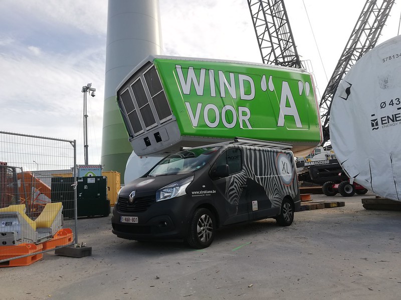 Belettering windmolen VLEEMO - Wind voor A XL Reklame Mechelen - Belettering windmolen VLEEMO