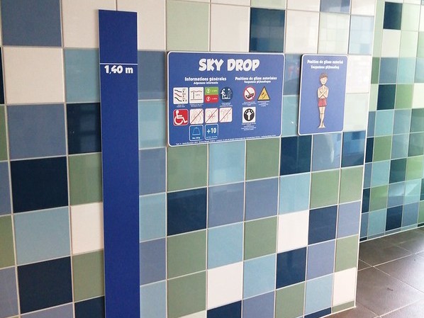 Signalisatiebordje_Skydrop Signalisatieborden Plopsaqua Landen